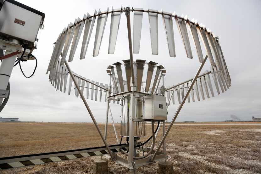 The National Weather Service's rain gauge at the climate site at Dallas/Fort Worth...