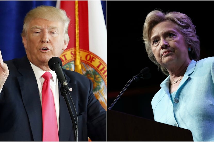 Presidential candidates Donald Trump and Hillary Clinton. (Dallas Morning News file photos)