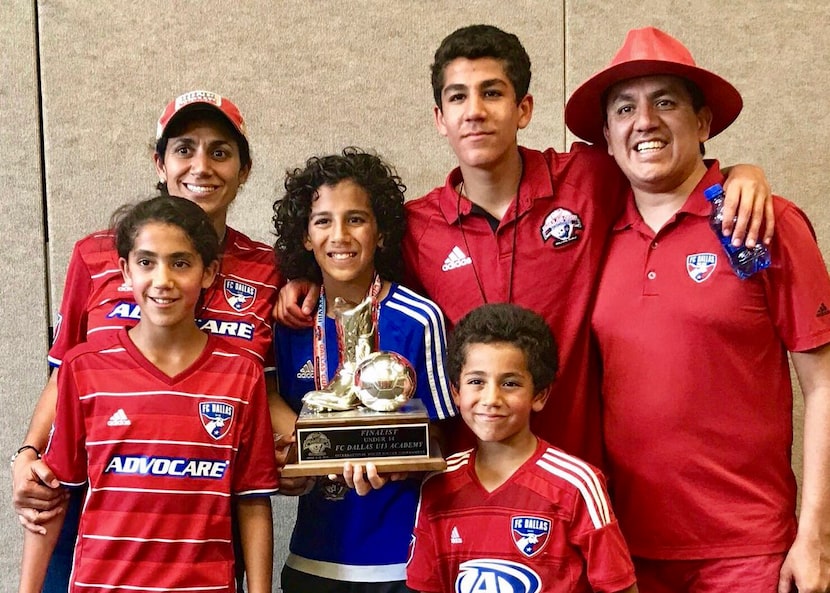 Antonio Carrera and family celebrate his Dallas Cup play.