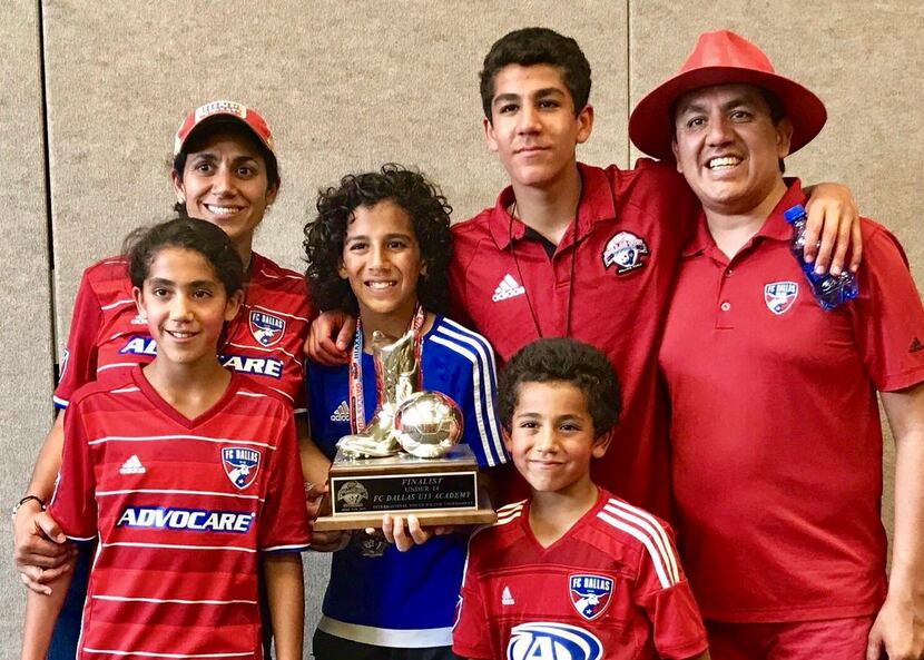 Antonio Carrera and family celebrate his Dallas Cup play.
