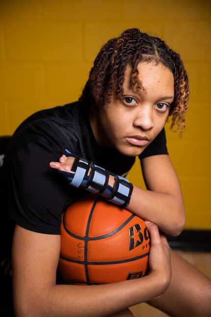 Pinkston girls basketball player Savannah Scruggs poses for a photo at Pinkston High School...