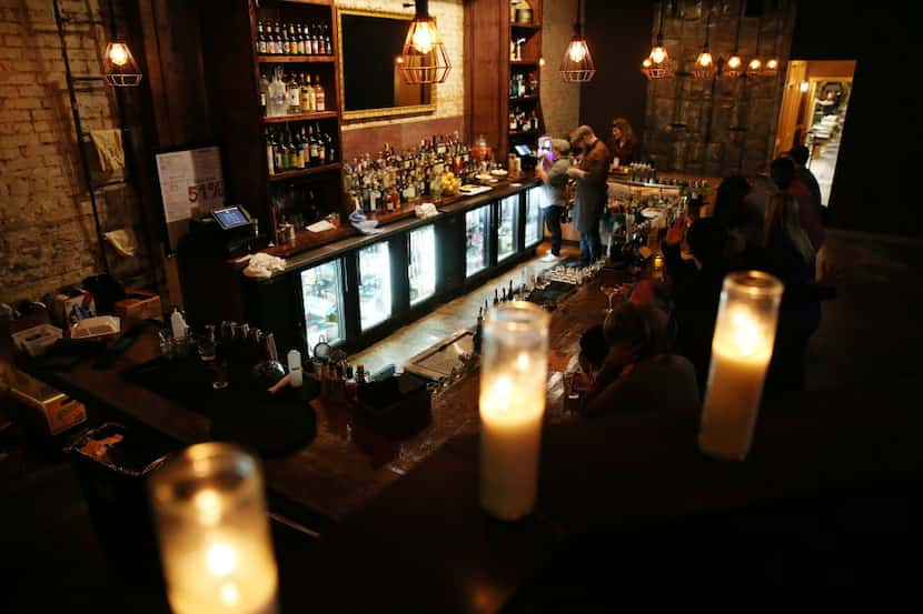 A view of the bar inside High & Tight in the Deep Ellum neighborhood of Dallas Thursday...