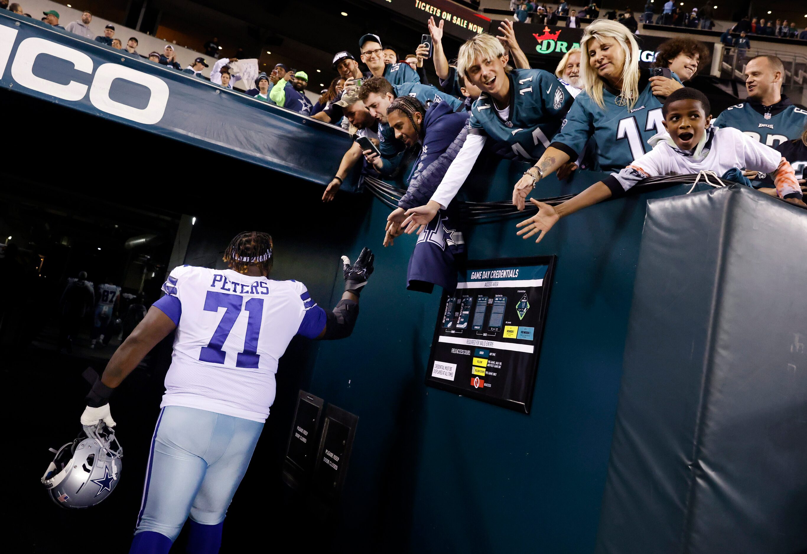 during the second half at Lincoln Financial Field in Philadelphia, October 16, 2022. The...