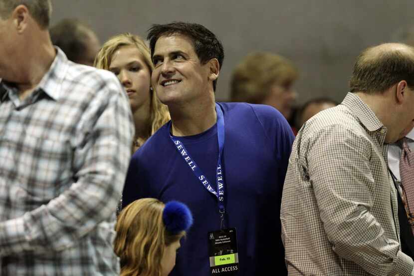 Dallas Mavericks owner Mark Cuban in attendance at then game between Southern Methodist...