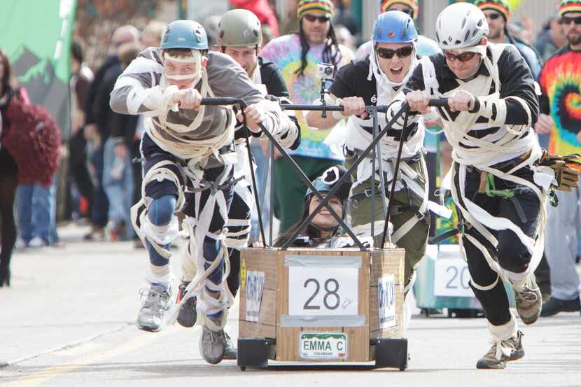 The coffin races marked their 25th anniversary in Manitou Springs, Colo., this fall.