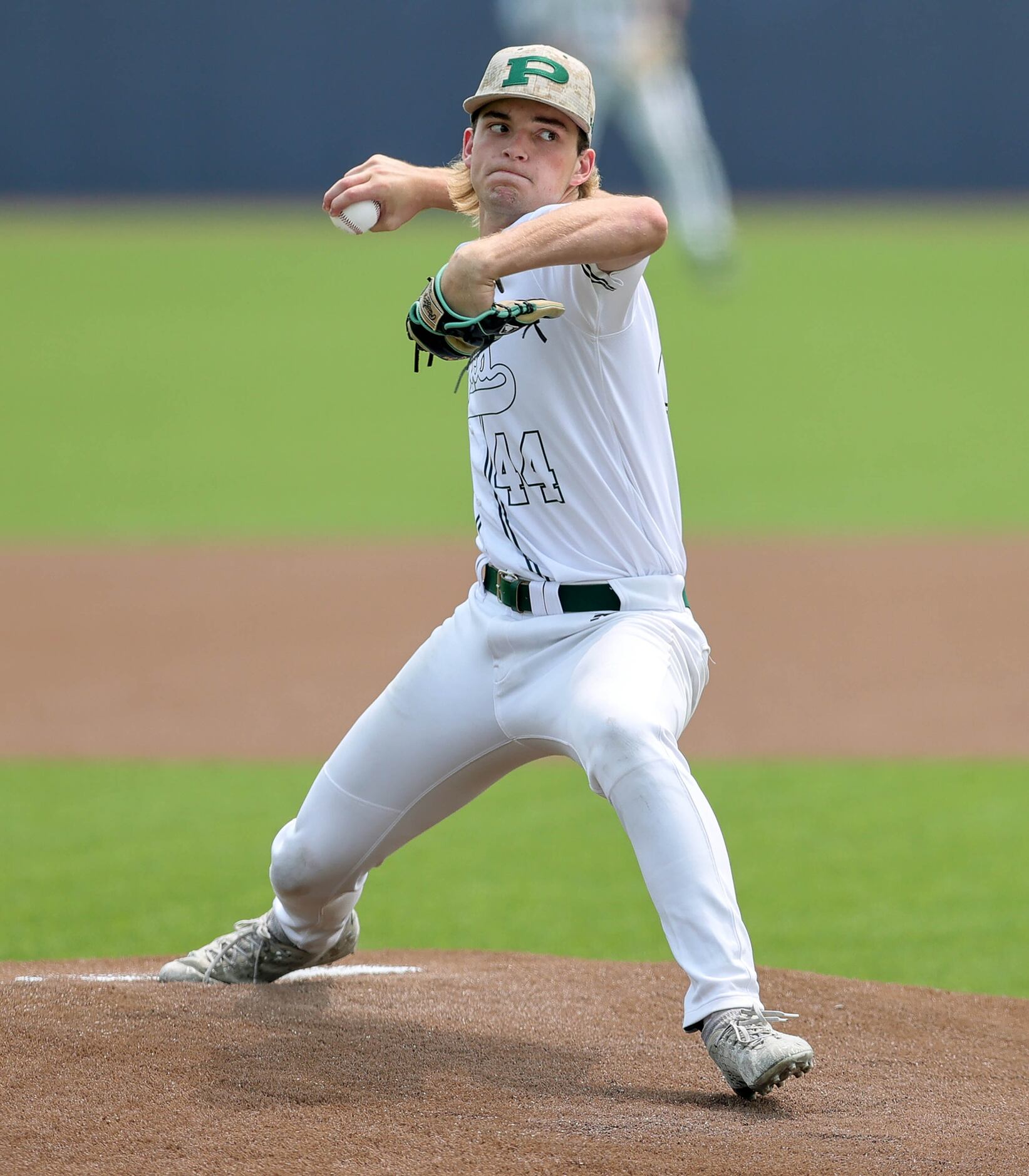 Prosper starting pitcher Luke Billings attempts a pitch to Coppell during game 3 of the 6A...