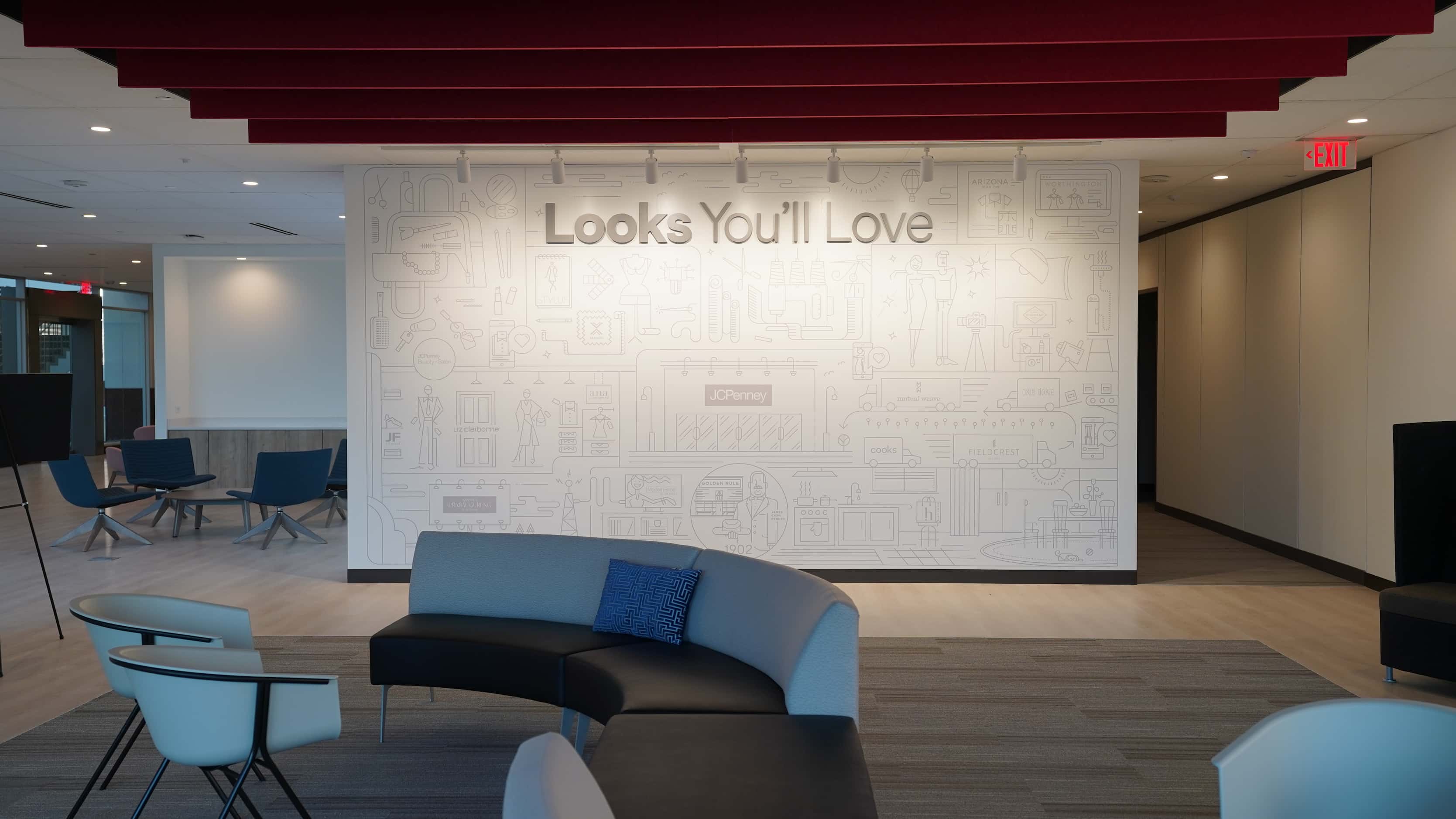 A new common workspace in the newly remodeled JCPenney space at the company's former...