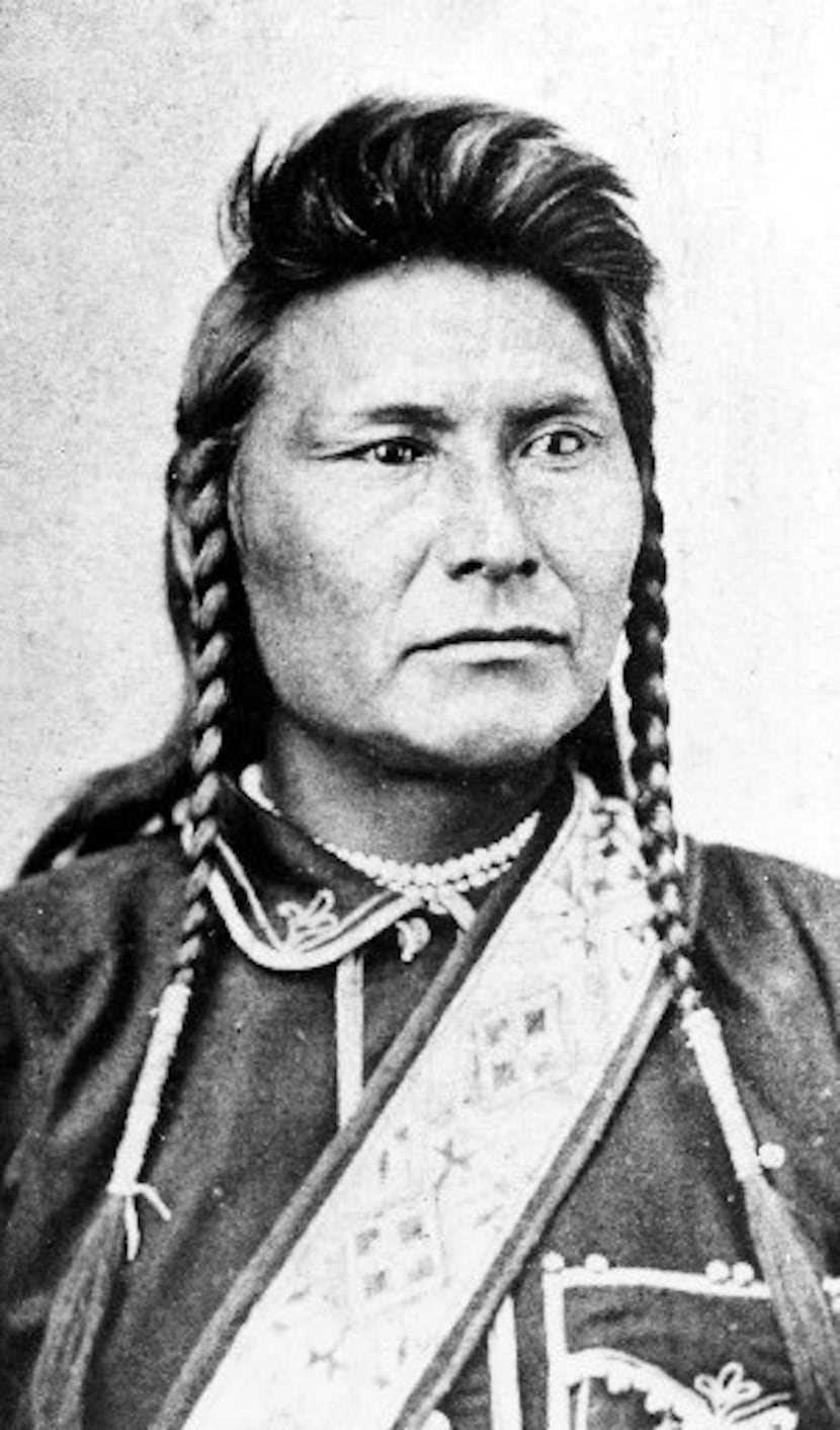 Nez Perce leader Chief Joseph in 1877.  