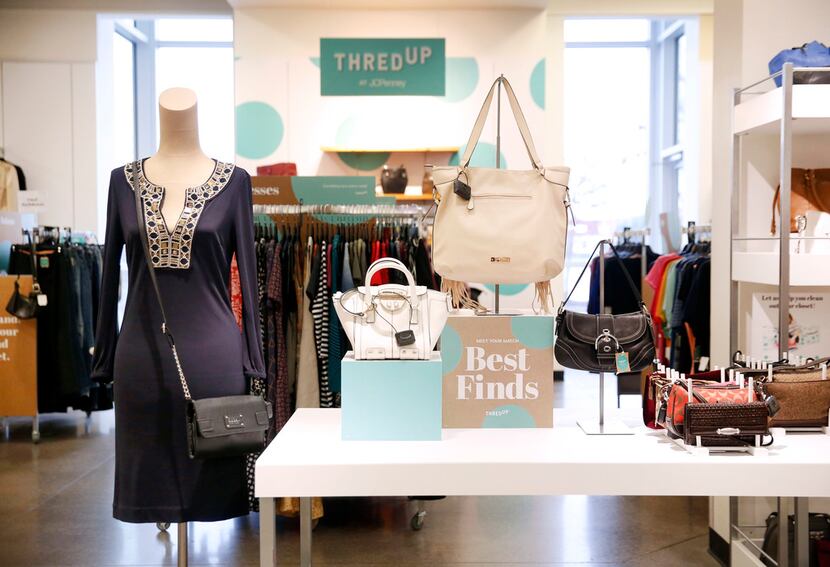 Here's how thredUP was set up in a J.C. Penney store early last year. The department store...