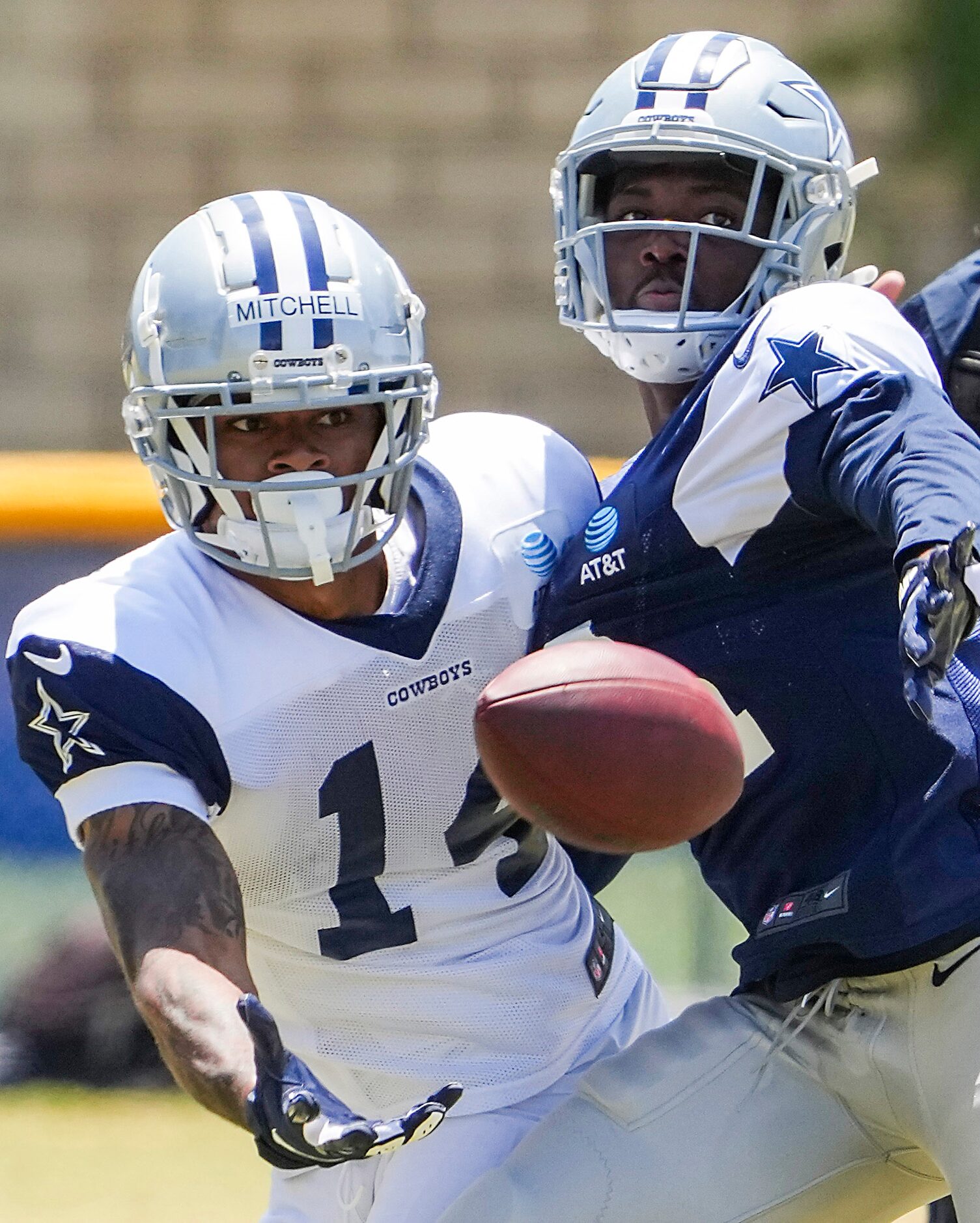 Dallas Cowboys cornerback Reggie Robinson II (41) breaks up a pass intended for wide...