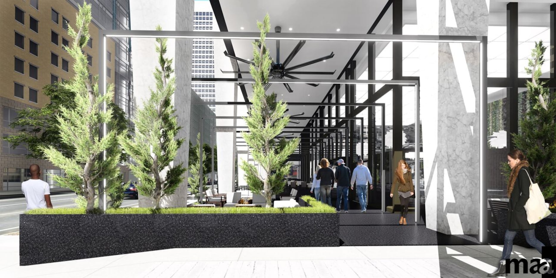 The 52-story former First National Bank building will be converted into a combination of...