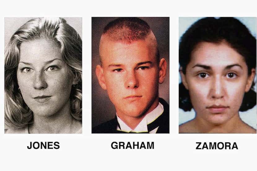 Adrianne Jones (left), David Graham and Diane Zamora, 18. The Jones and Graham photos are...