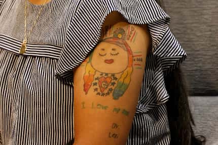 Kimberly Rubio, mother of Uvalde shooting victim Lexi Rubio, has a tattoo of a drawing by...