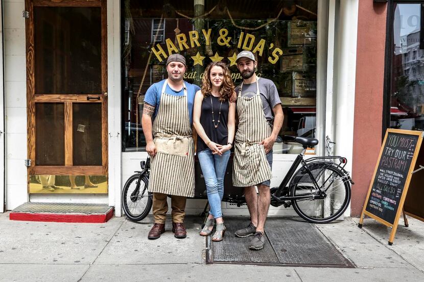 From left: Will Horowitz, Julie Horowitz, and Jonathan Botha, of Harry and Ida's, outside...