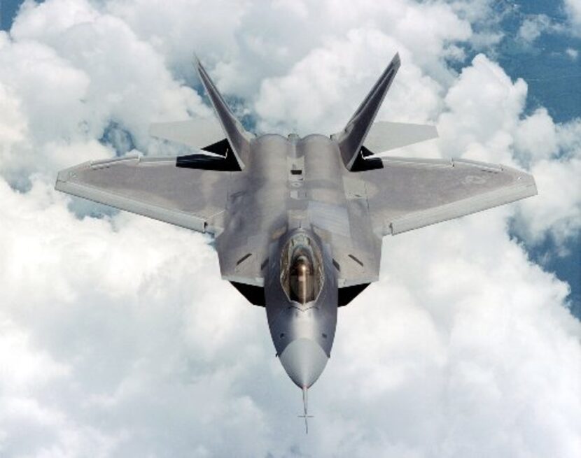 An F-22 Raptor flies in this undated image provided by Lockheed Martin. 