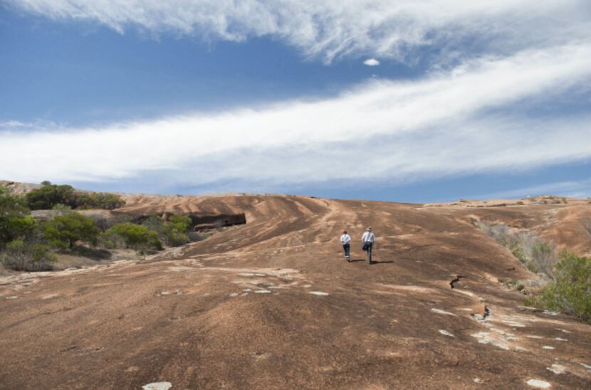 The vast pink granite monolith of Mount Wudinna, a short drived from South Australia's Port...