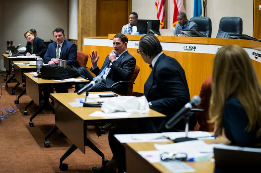 Dallas County commissioners — pictured at their March 13 meeting — will decide next week...