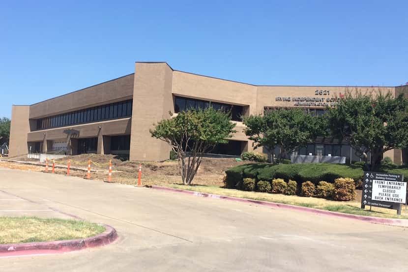  Irving ISD is working on changing entrances, its tax office and parking lot to prepare for...