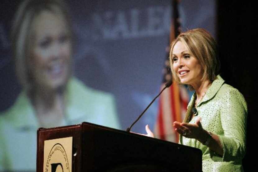 Maria Elena Salinas, shown during a speech at the National Association of Latino Elected...