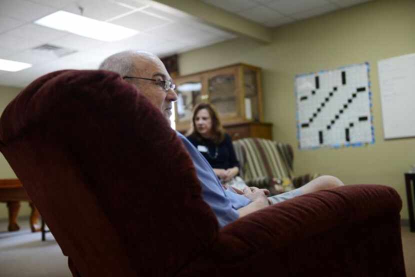 
Rodney Henry sits in a recliner at Friends Place, an adult day center that specializes in...