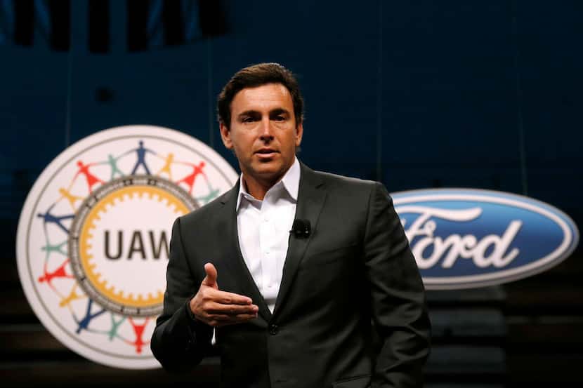 Ford Motor Co. President and CEO Mark Fields spoke at a ceremony to mark the opening of...