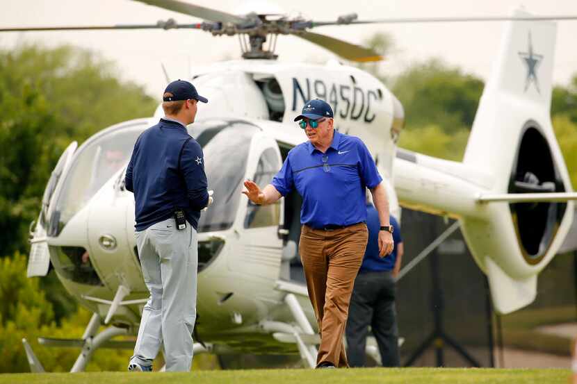 Dallas Cowboys owner Jerry Jones arrives at the Dallas Cowboys Annual Sponsor Appreciation...