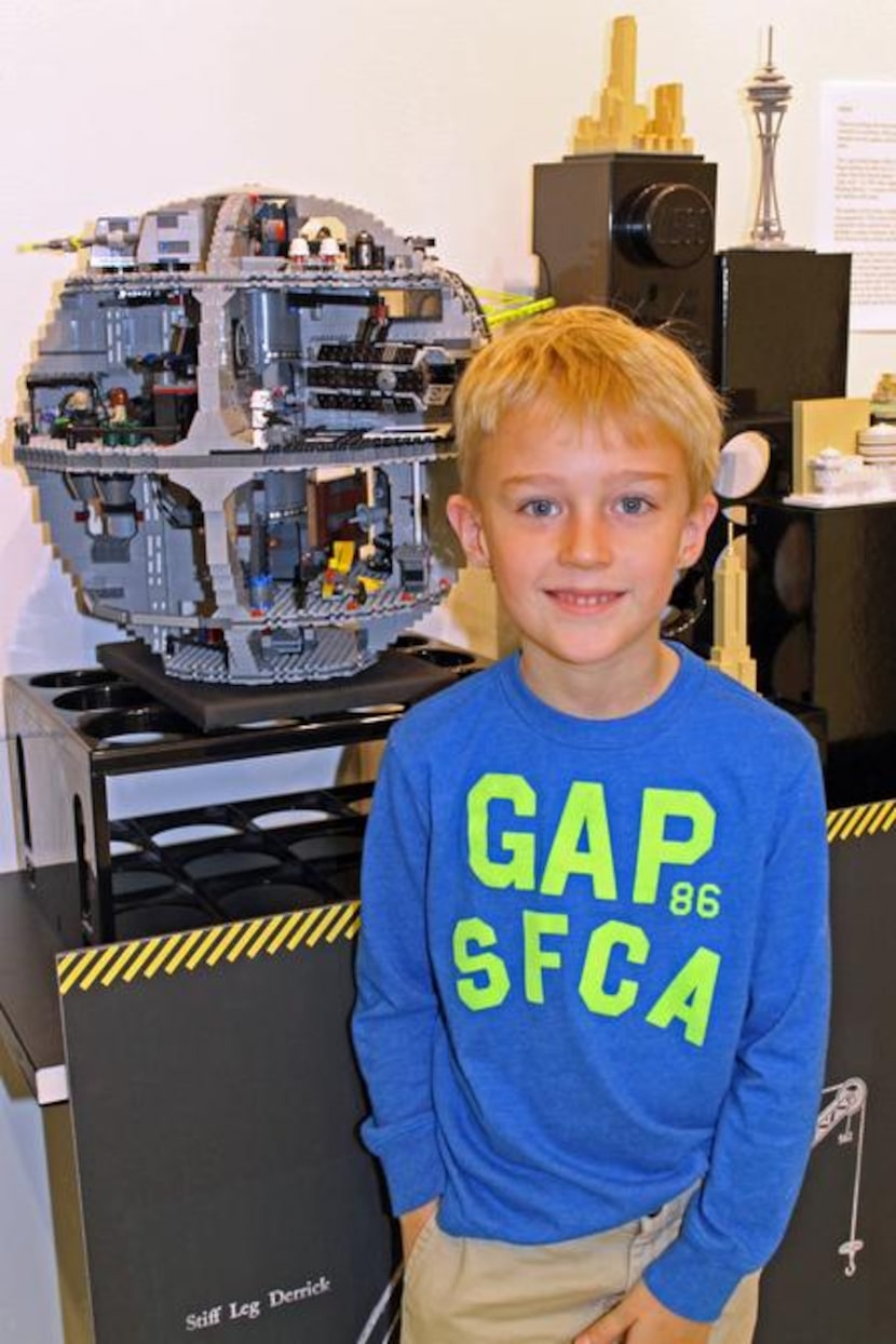 
BARRETT’S LEGO DEATH STAR is on display at the Dallas Center for Architecture exhibit,...