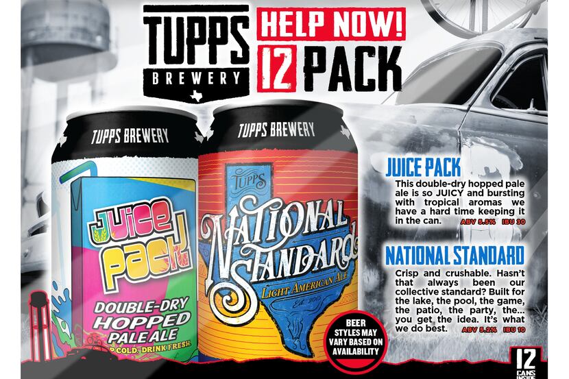 A mock-up of a 12-can variety pack from TUPPS Brewery. The McKinney beer-maker is planning...