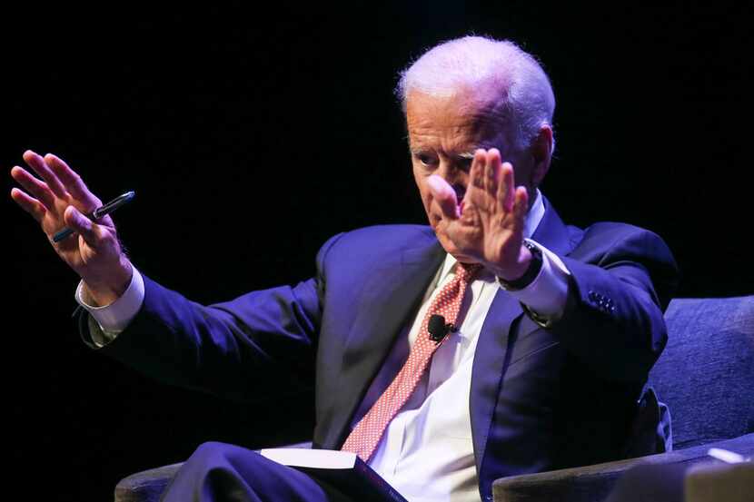 Former Vice President Joe Biden speaks as part of his American Promise Tour on Thursday at...