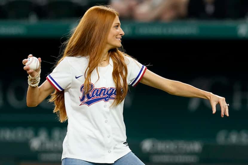 HGTV and Instagram personality Jennifer Todryk throws out the ceremonial first pitch before...