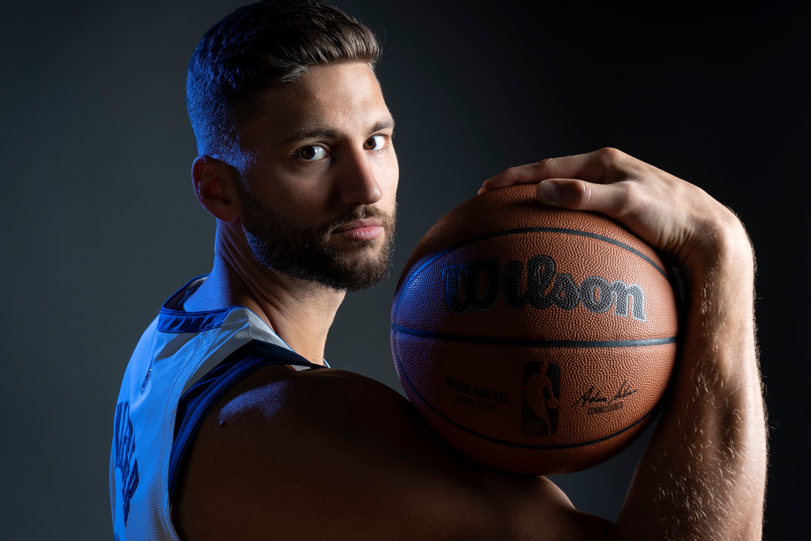 Dallas Mavericks forward Maxi Kleber (42) poses for a portrait during the Dallas Mavericks...