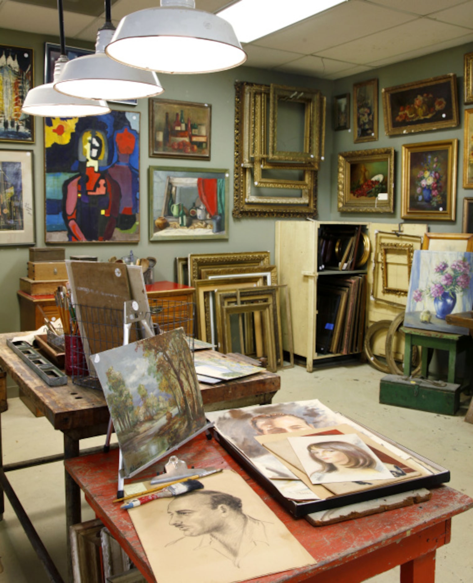 The “art room” is filled with affordable oil paintings (expect dozens of florals), fashion...