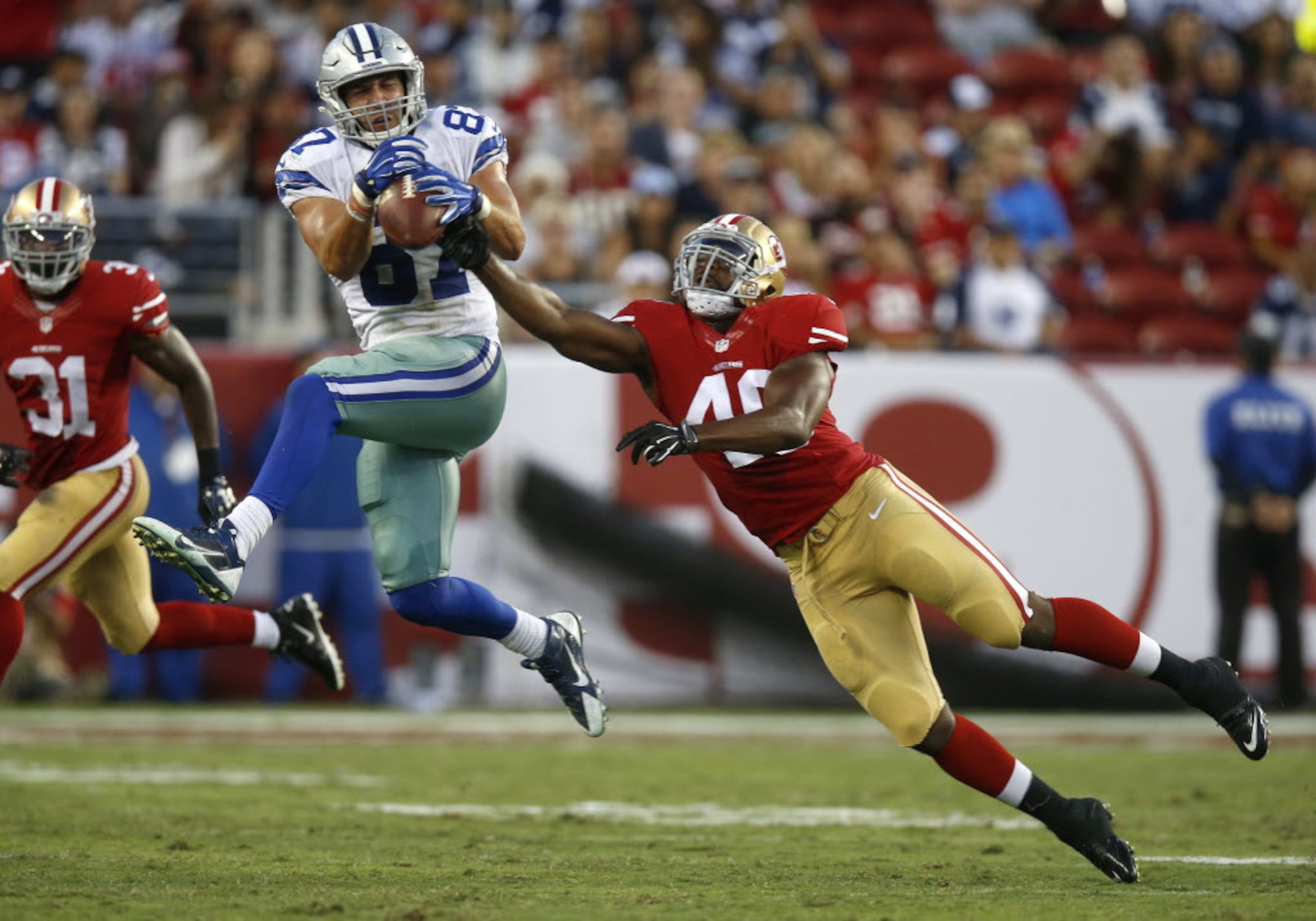 August 26, 2018: Dallas Cowboys tight end Geoff Swaim (87) during