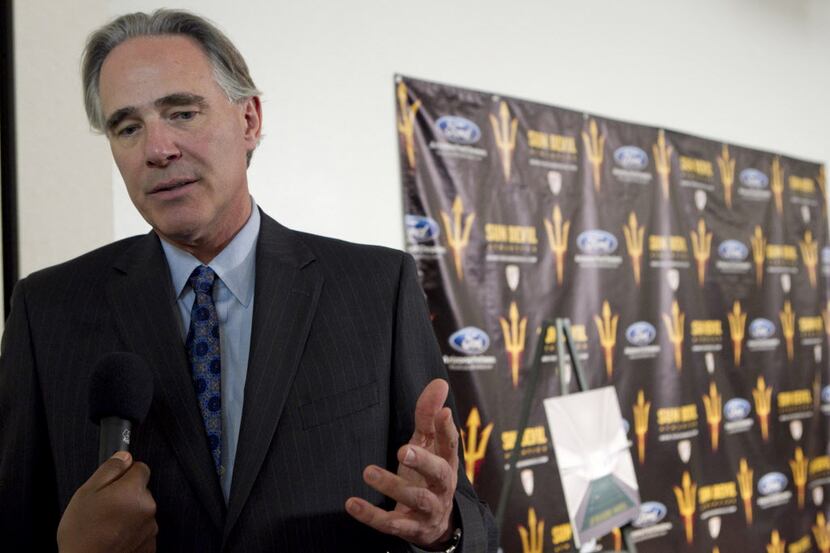 ASU New Stadium 4/4/12 Athletics Chief Operating Officer Steve Patterson (cq) holds a press...