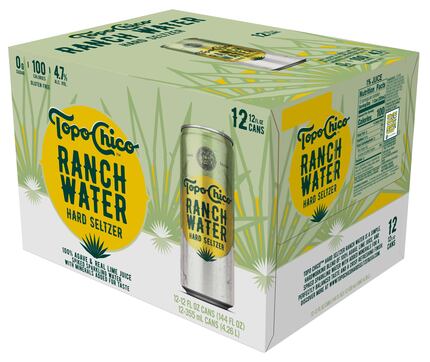 Topo Chico Ranch Water Hard Seltzer is 100 calories per can. It's sold by the 12 pack...