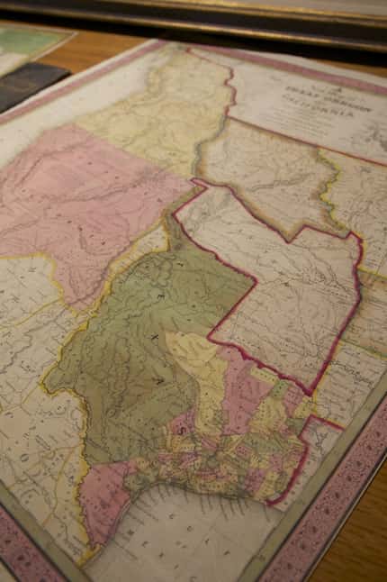 A map of Texas, Oregon, California and adjoining regions from 1846 at Beaux Arts Gallery,...