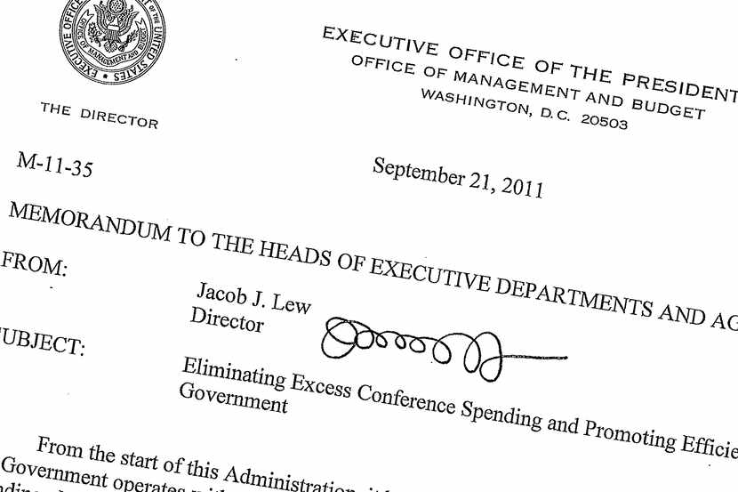 This Sept. 21, 2011, memo posted on the White House website shows then-Office of Management...