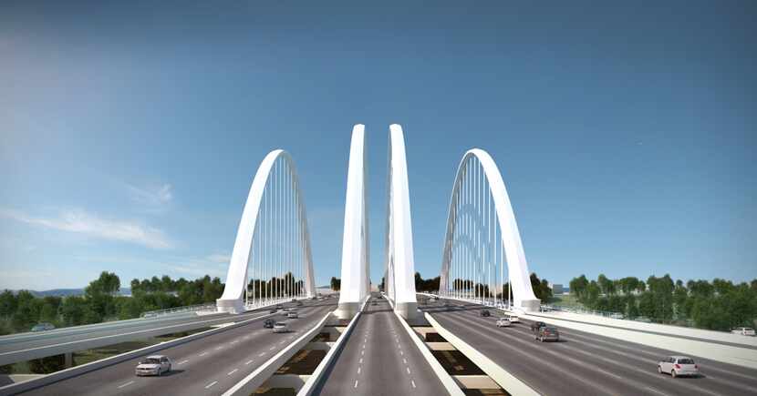 THIS IS AN ARTIST'S RENDERING -- NOT A PHOTO --  Four signature arches were part of the plan...