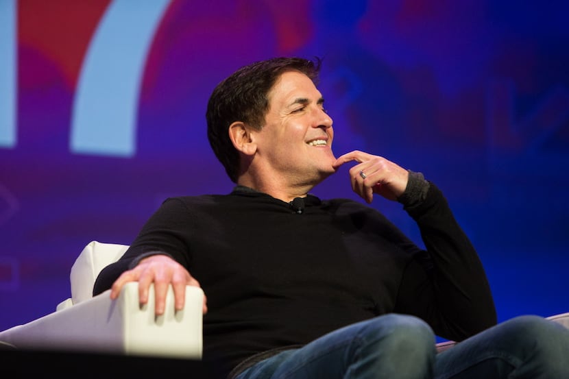 Mark Cuban appears on a panel about technology and disruption in government during the 2017...