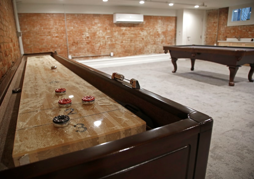 The gameroom in the basement in the old Davy Crockett School.