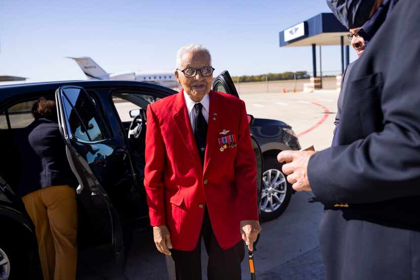 Brig. Gen. Charles E. McGee walks out of his car on Thursday, Nov. 11, 2021, at the Henry B....