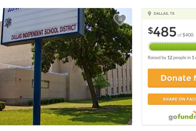 
An example of a crowd-funding site called GoFundMe dedicated to raising money for a Dallas...
