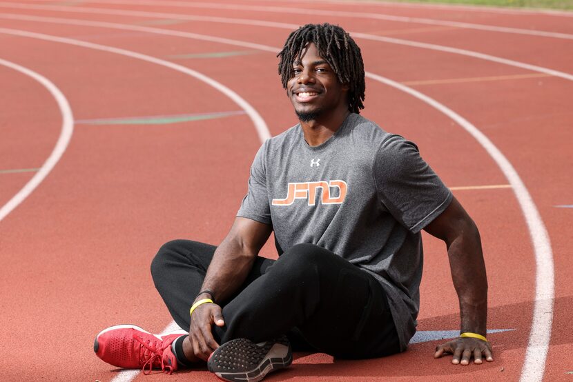 Duncanville's Pierre Goree holds the nation’s fastest time in the boys 100-meter race.