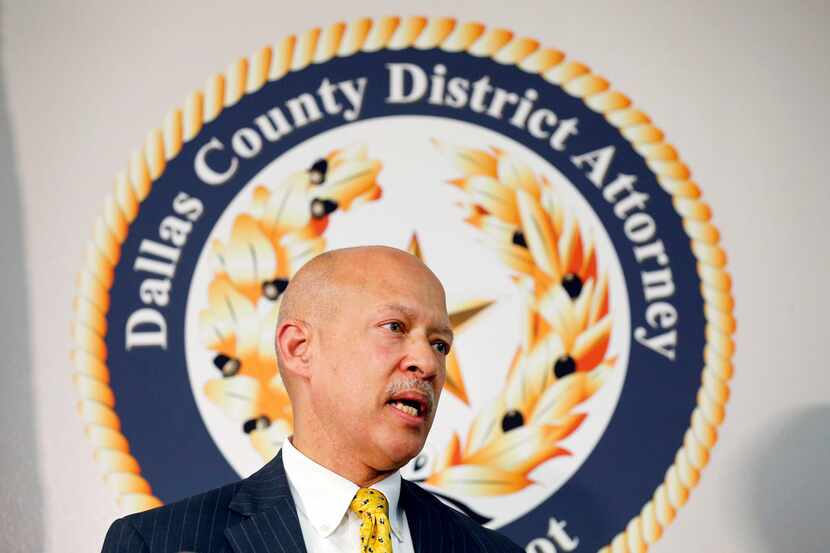 District Attorney John Creuzot on that day in April when he announced Dallas County will no...