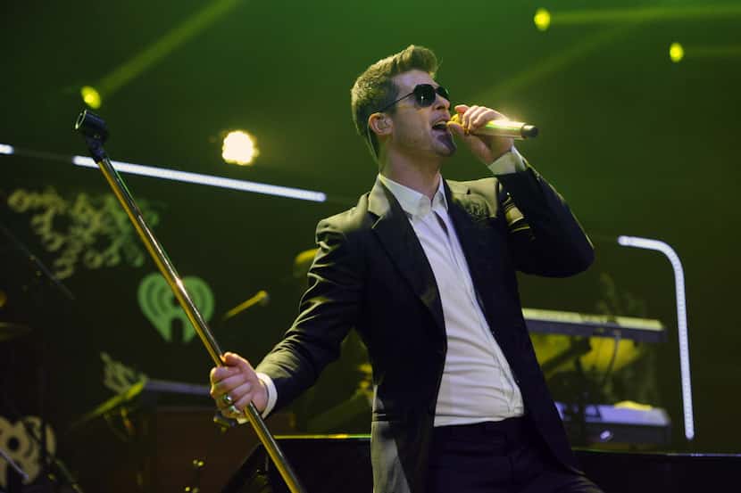 Robin Thicke sang Blurred Lines in 2013, a huge hit that year.