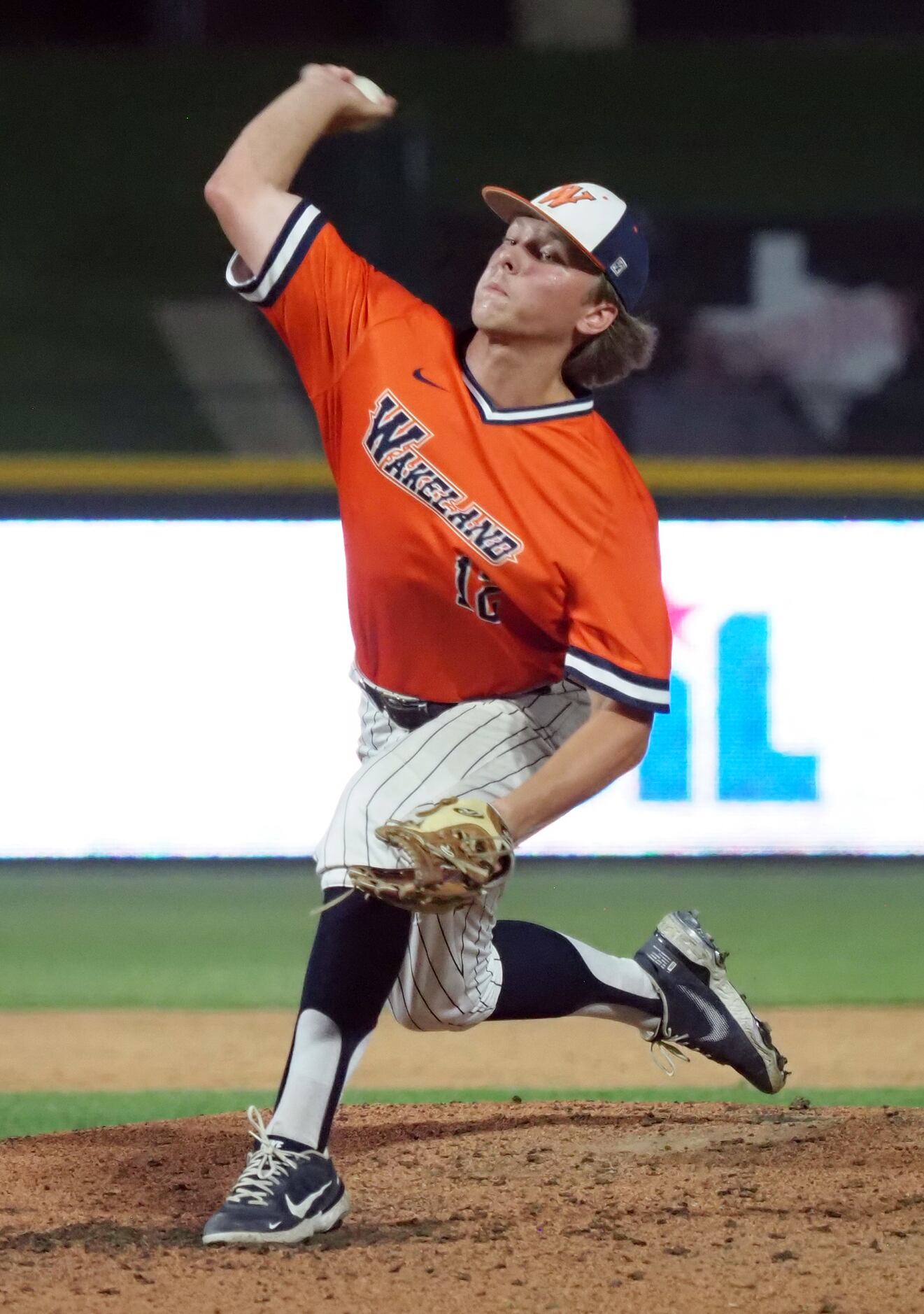 Frisco Wakeland pitcher Jacob Koczo (12) pitches against Georgetown in the UIL baseball 5A...