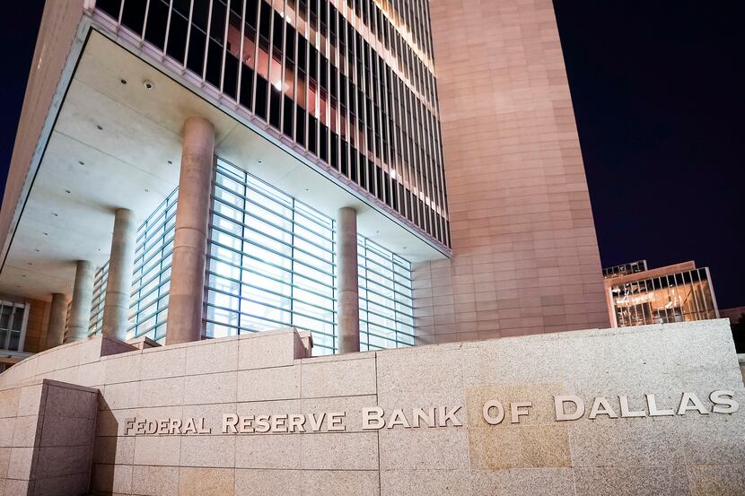 Exterior view of the Federal Reserve Bank of Dallas on Thursday, Aug. 13, 2020, in Dallas....