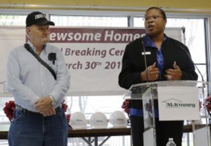  Newsome Homes residents Michelle James (right) andÂ Gary McCrary took part in the...