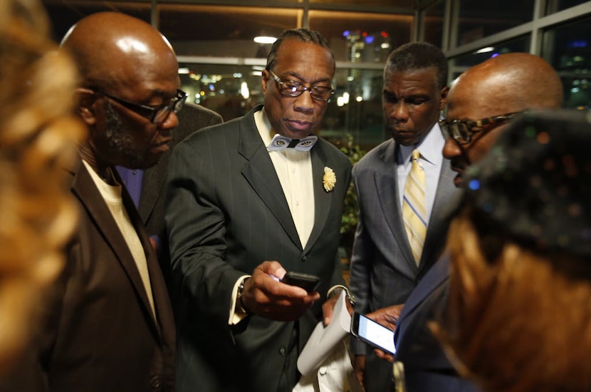 John Garrett (from left), veteran Democratic incumbent John Wiley Price (running for Dallas...