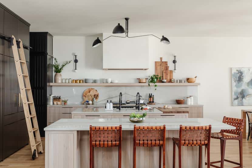 In designer Angeline Guido Hall's personal kitchen, she opted for a Mont Blanc quartzite...
